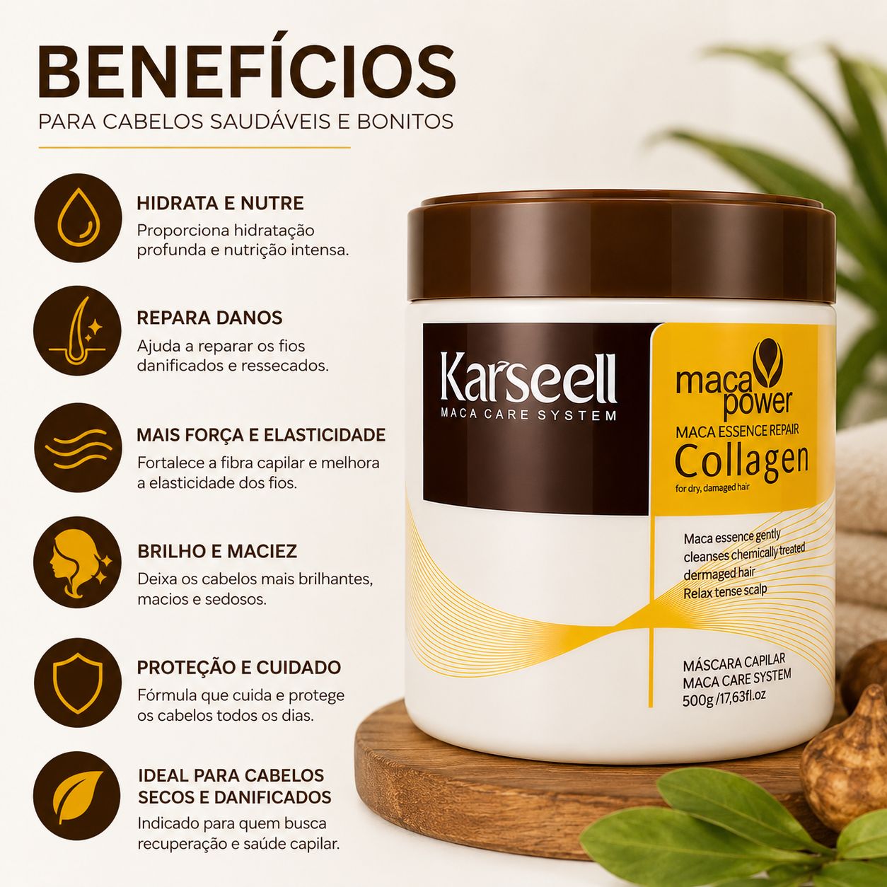 Mascara Capilar 500g Karseell Maca Power Collagen  thumbnail 2