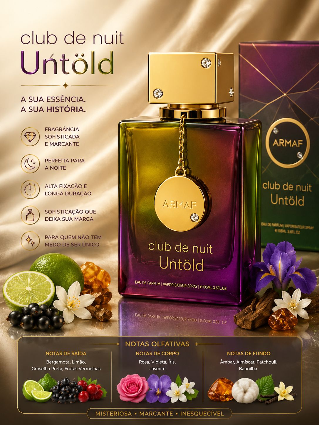 Perfume Club de Nuit Untold Armaf Eau de Parfum | Luxo, Intensidade e Elegância ✨