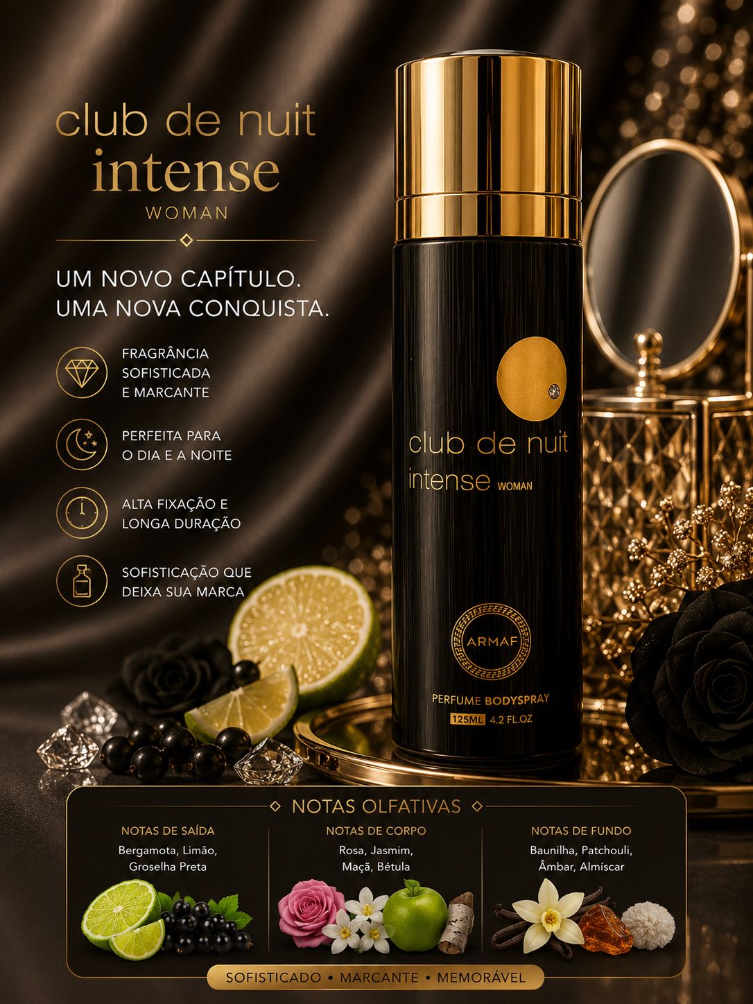 Body Spray Club de Nuit Intense Woman Armaf | Elegância Intensa e Feminilidade Marcante 🖤