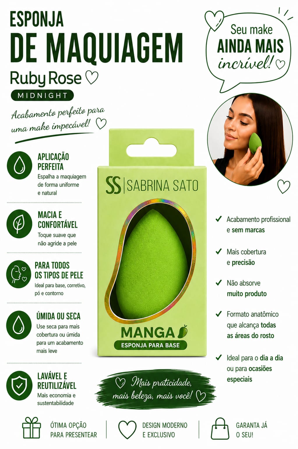 Esponja para Maquiagem Sabrina Sato Manga