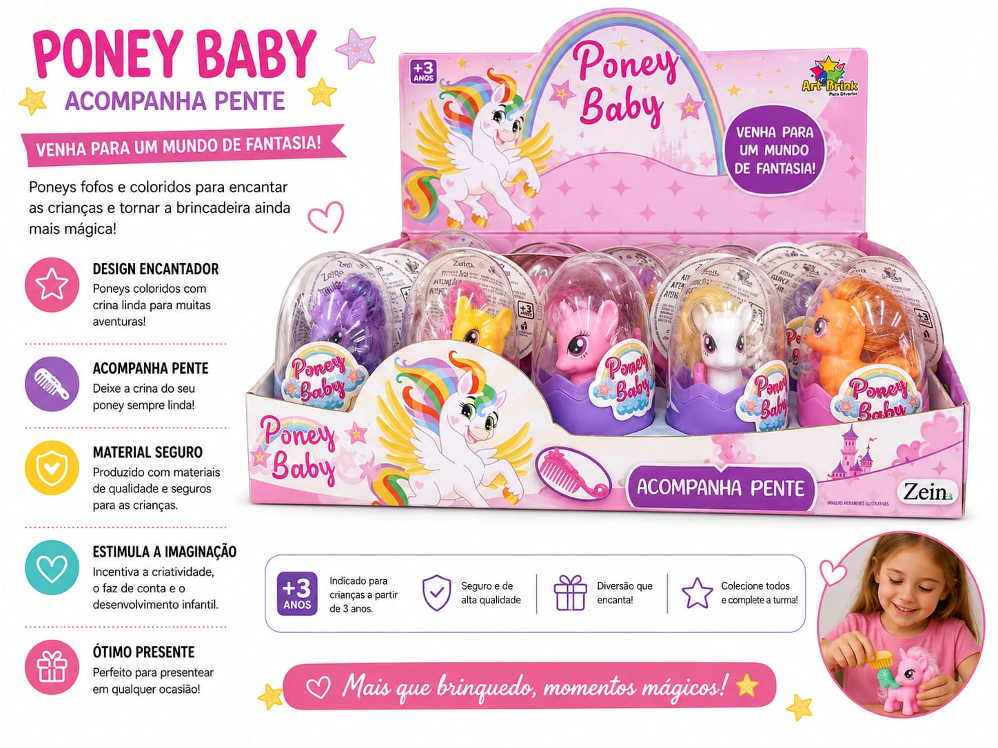 Poney Baby com Pente