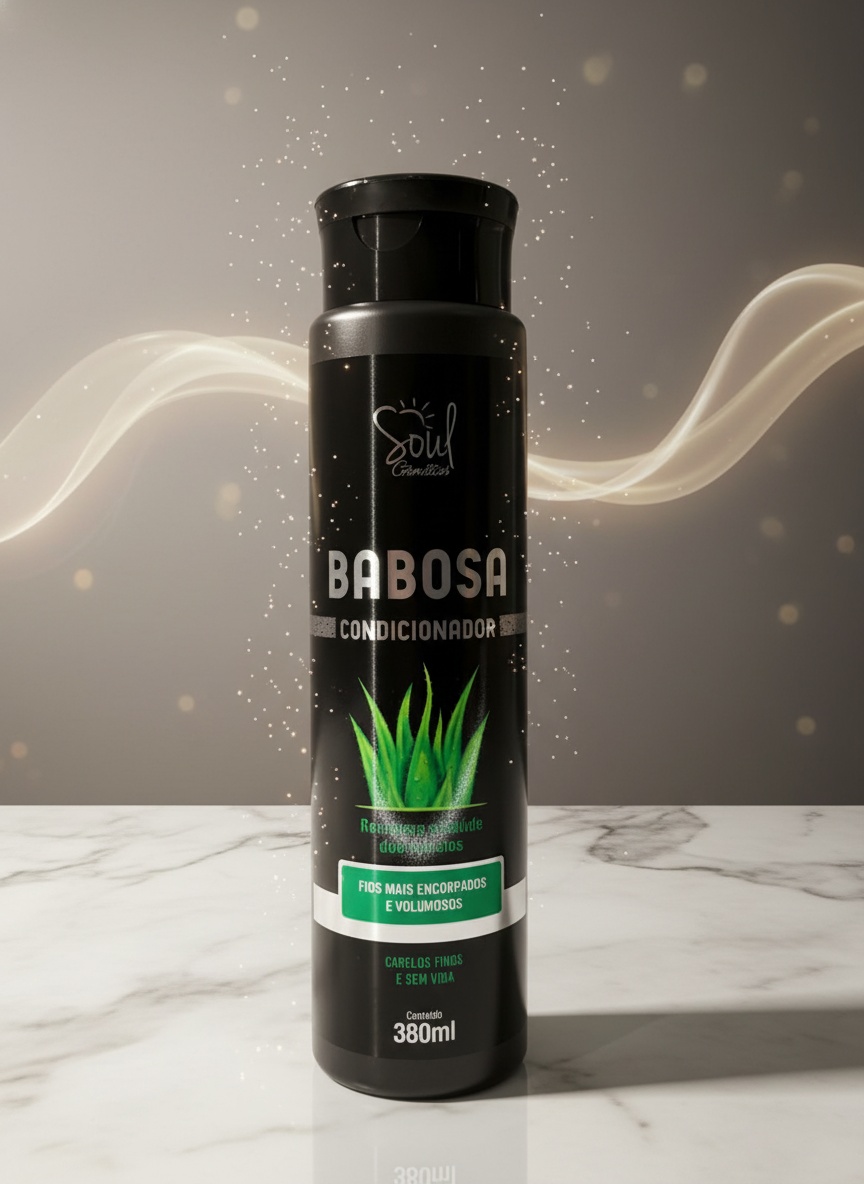 Condicionador Babosa Soul Cosmetics 380ml Cabelos Finos e Sem Vida