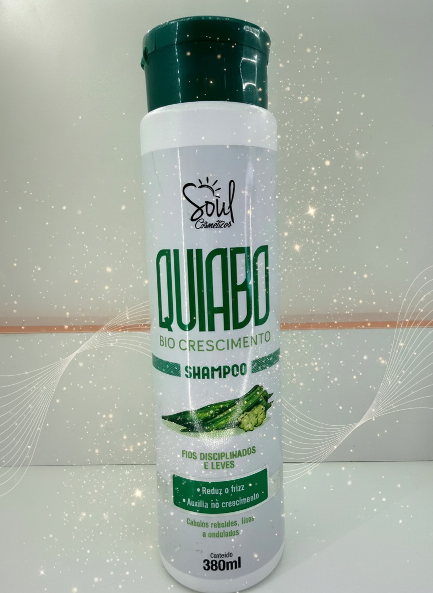 Shampoo Quiabo Bio Crescimento Soul Cosmeticos 380ml Anti Frizz