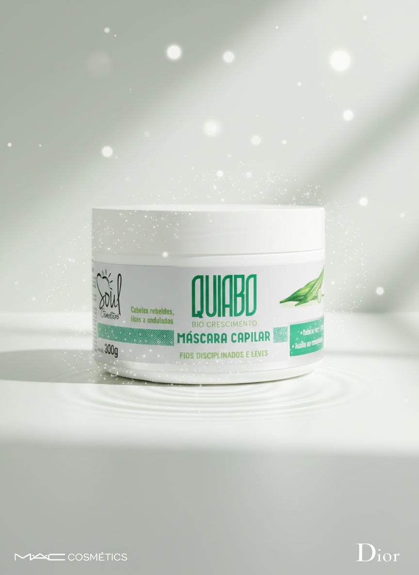 Mascara Capilar Quiabo Bio Crescimento Soul Cosmeticos 300g