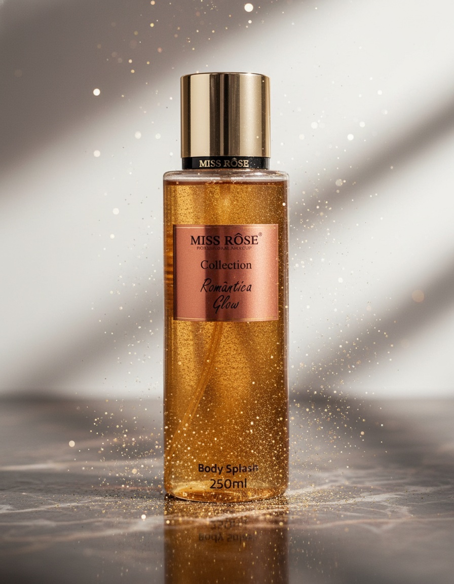 Body Splash Miss Rose Collection Romantica Glow 250ml Iluminador Corporal