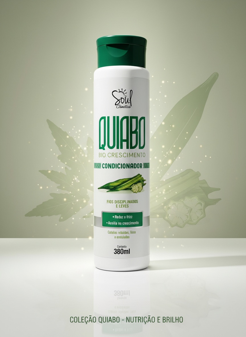 Condicionador Quiabo Bio Crescimento Soul Cosmeticos 380ml Anti Frizz