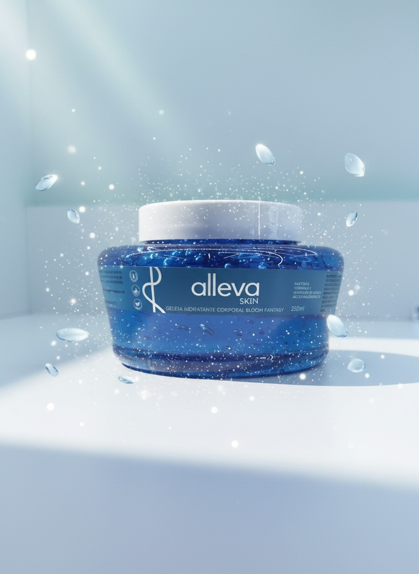 Geleia Hidratante Corporal Alleva Skin Bloom Fantasy 250ml Acido Hialuronico