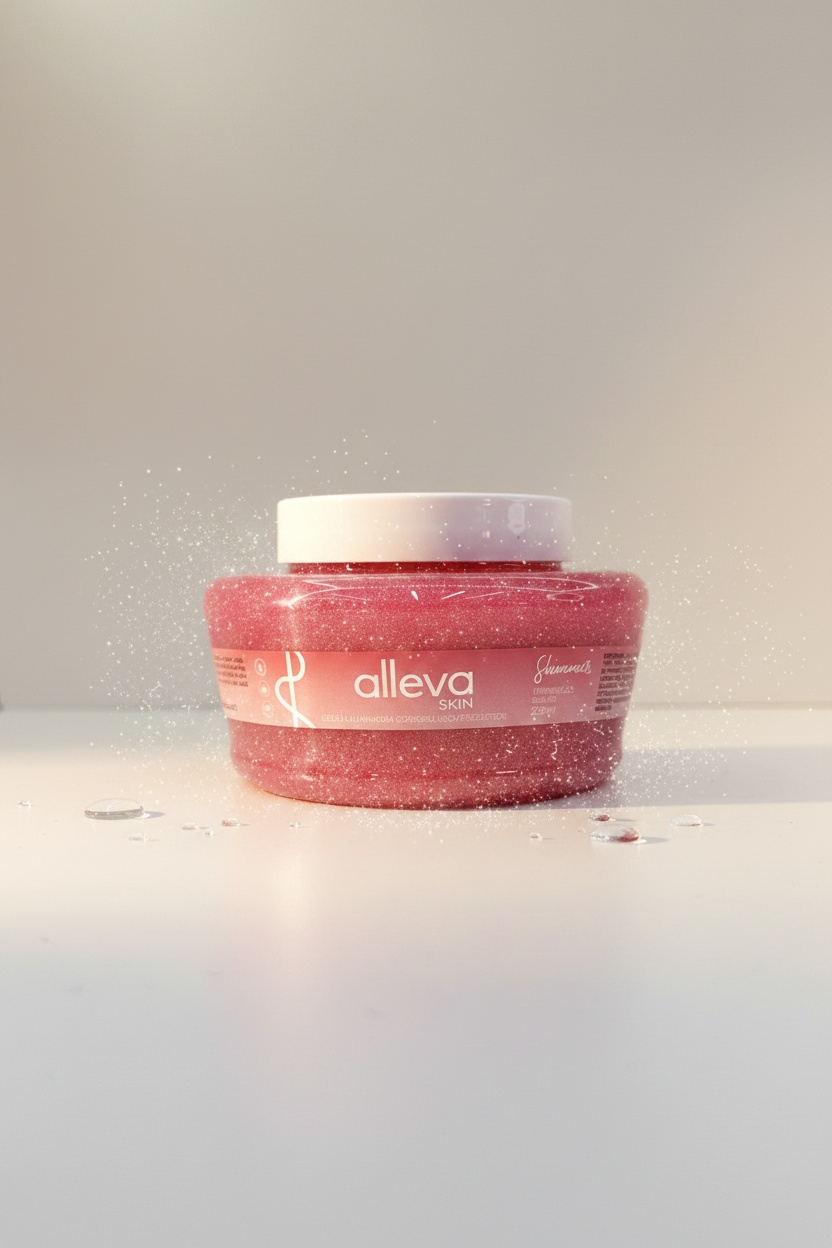 Geleia Hidratante Corporal Alleva Skin Shimmer 250ml Hidratante com Brilho