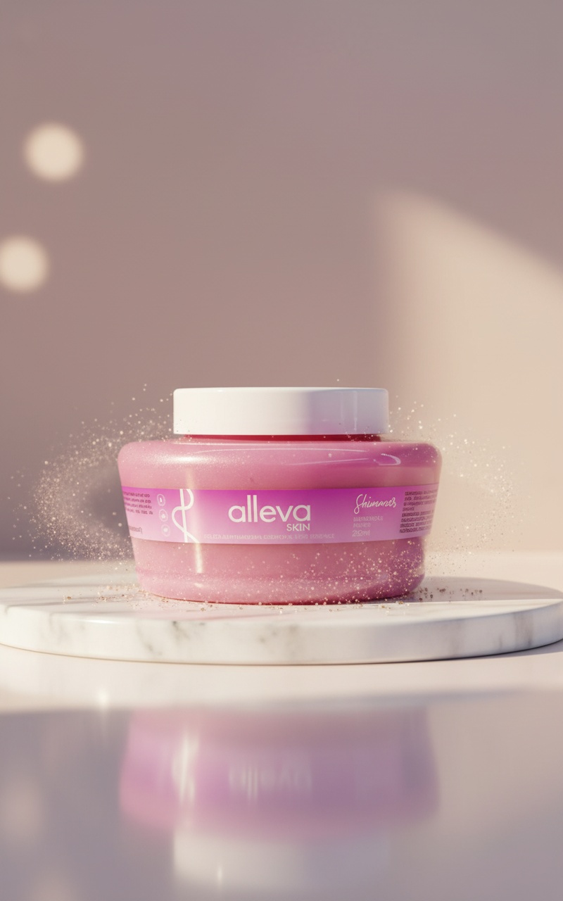 Geleia Iluminadora Corporal Alleva Skin Rose Essence Shimmer 250ml