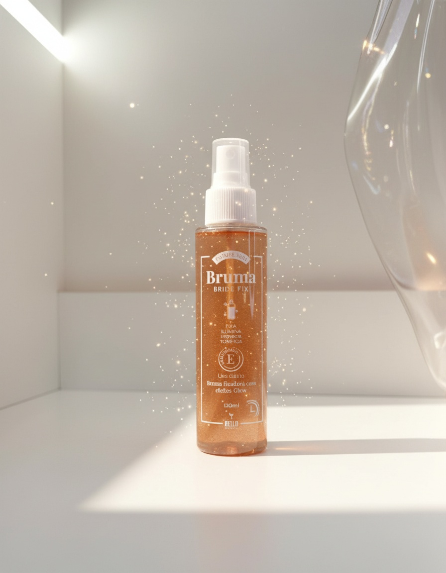 Bruma Fixadora Future Skin Bride Fix Glow 120ml Ilumina e Hidrata Bello Charme