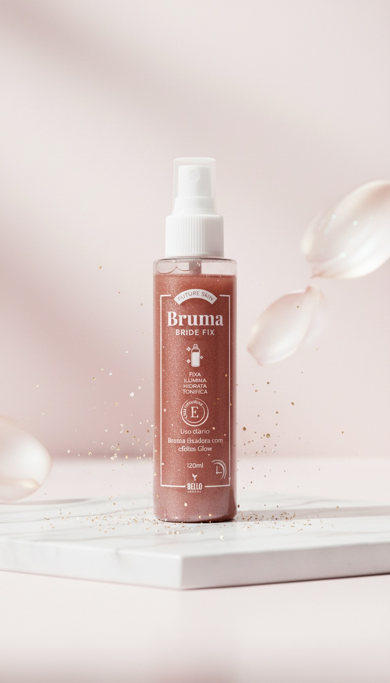 Bruma Bride Fix Rose Glow Future Skin 120ml Efeito Glow Rose Bello Charme