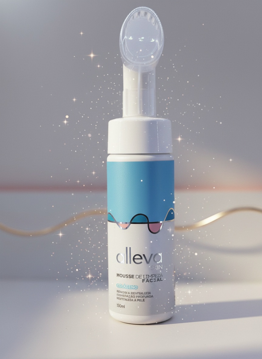 Mousse de Limpeza Facial Colageno Hidratante Alleva Skin 150ml