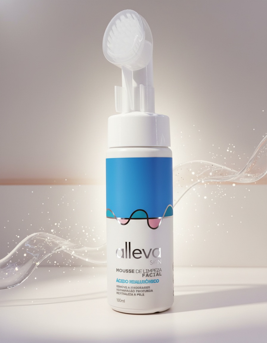 Mousse de Limpeza Facial Acido Hialuronico Alleva Skin 150ml