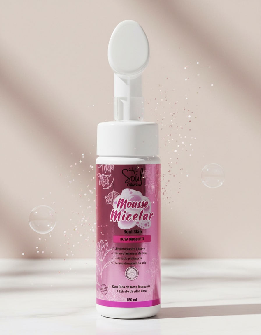 Mousse Micelar Facial Soul Skin Rosa Mosqueta 150ml