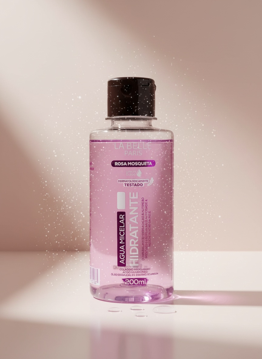 Agua Micelar Hidratante Rosa Mosqueta La Belle Paris 200ml com Colageno